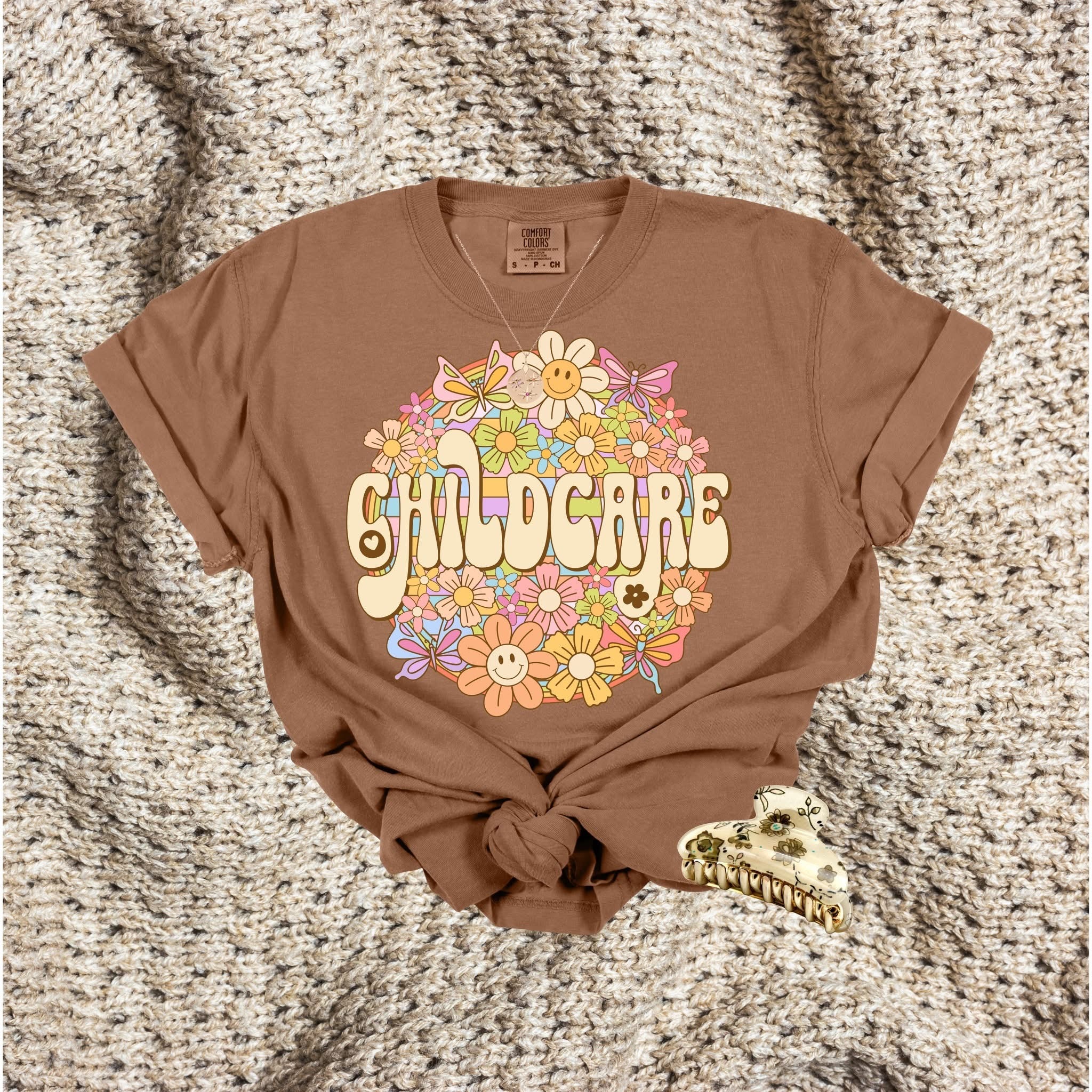 Floral Childcare T-Shirt