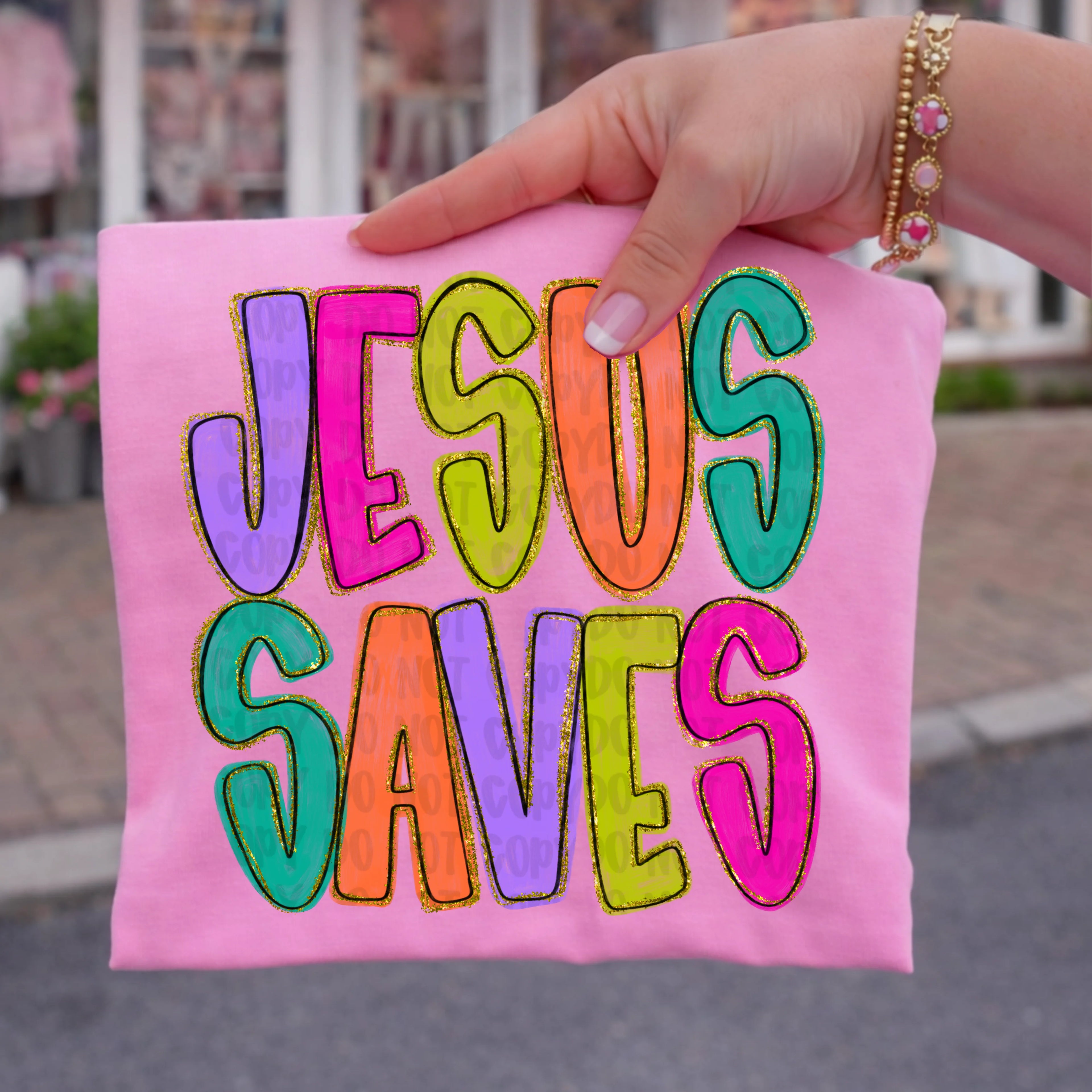 Jesus Saves T-Shirt Girl