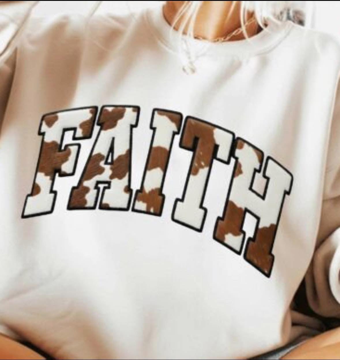 Cow Print Faith T-Shirt