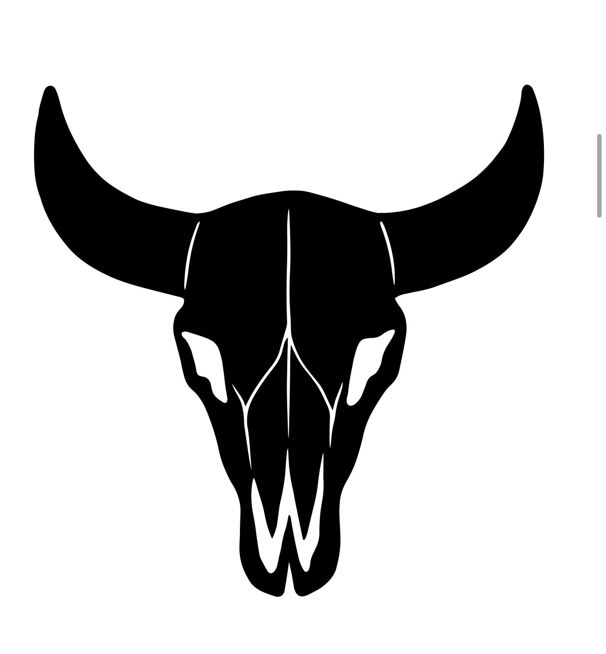 Bull Skull Decal