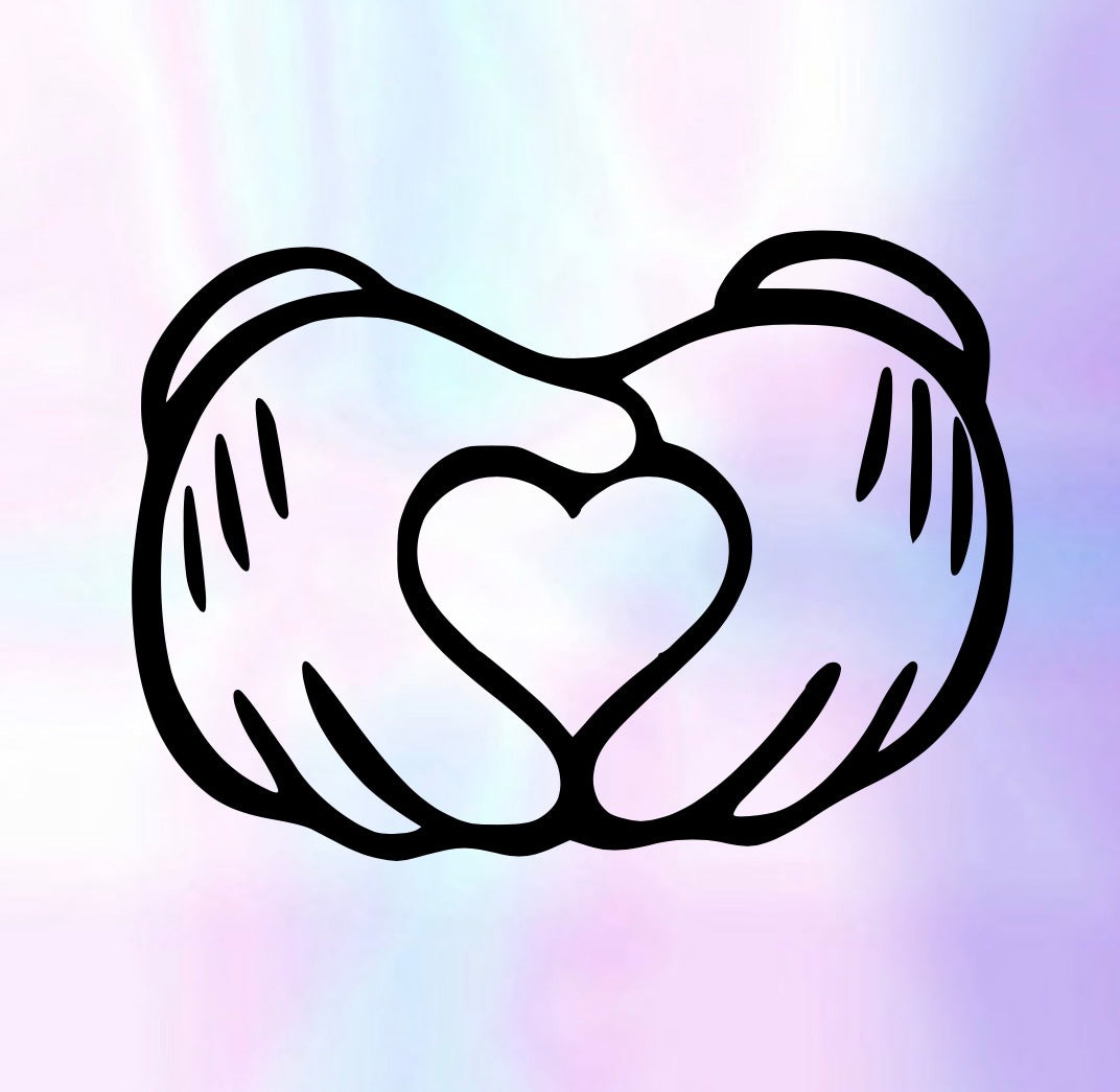 Mickey Heart Hands Decal