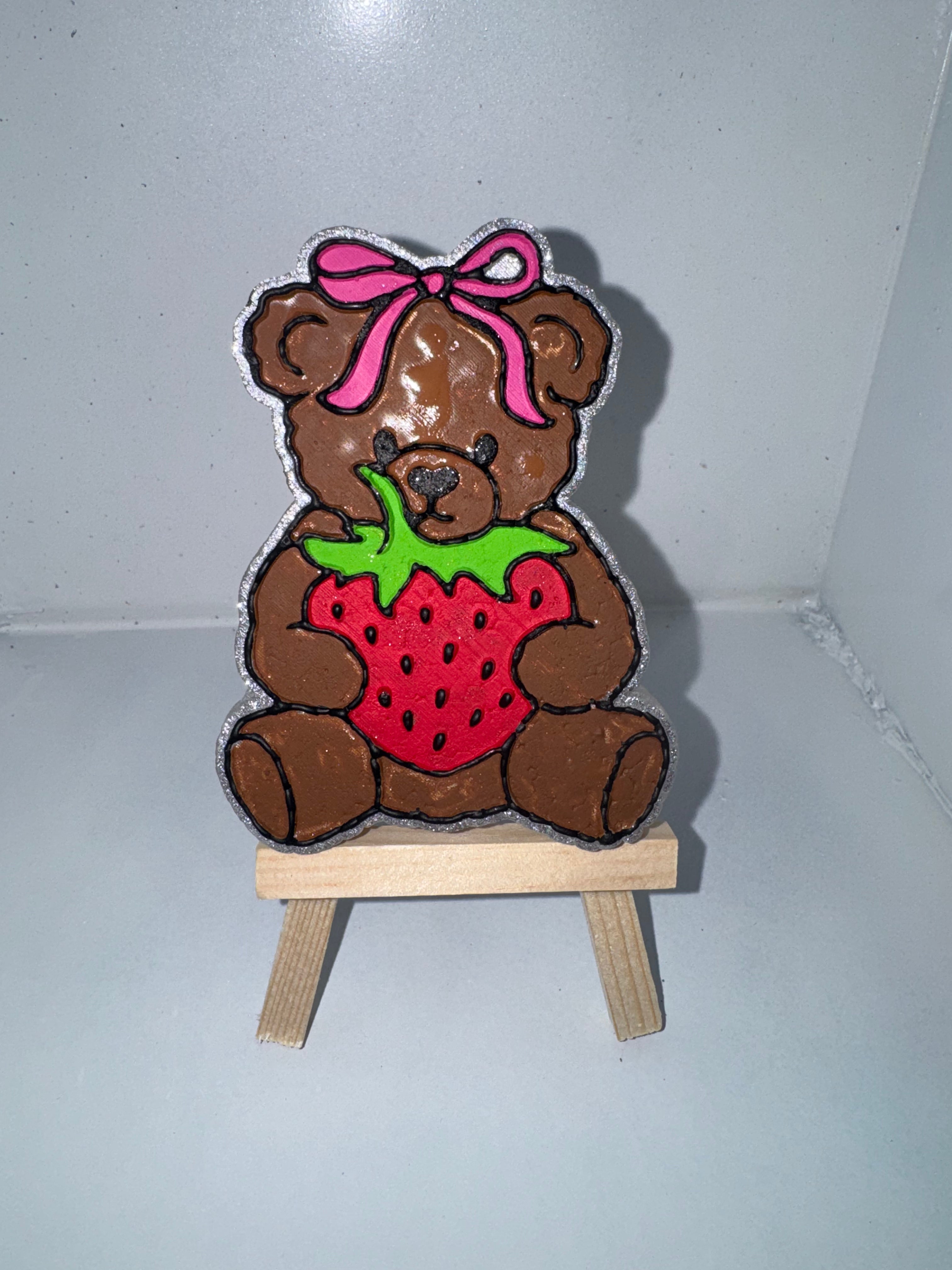 Bear with Strawberry Freshie