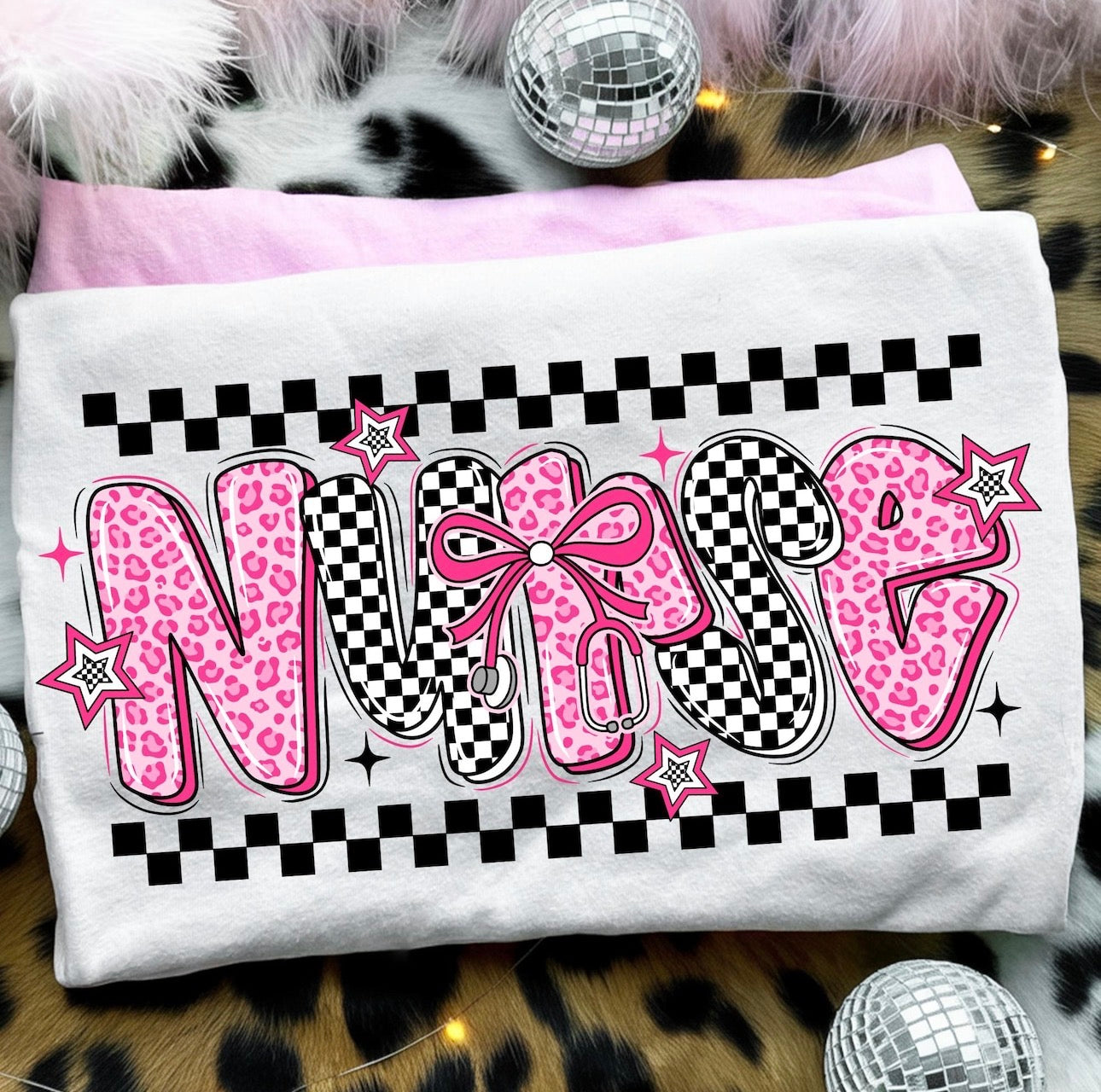 Checkered Nurse T-Shirt