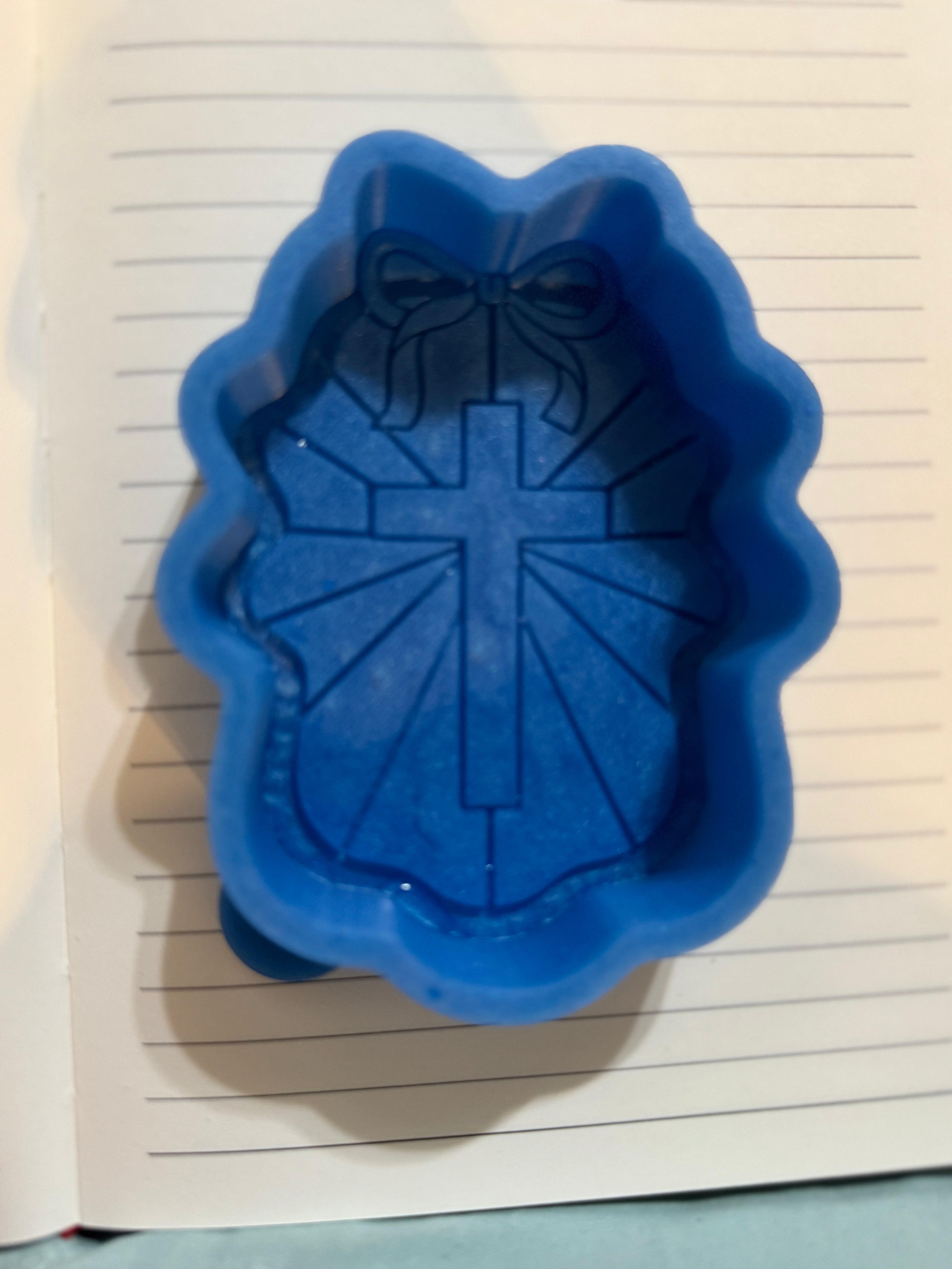 Cross Window Pane with Bow Freshie